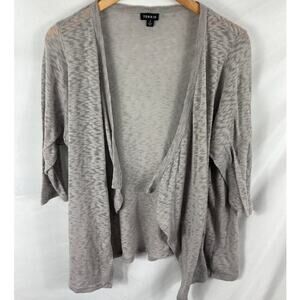 Torrid Pointelle Cardigan Drape Front Sweater Size 2 / 2X